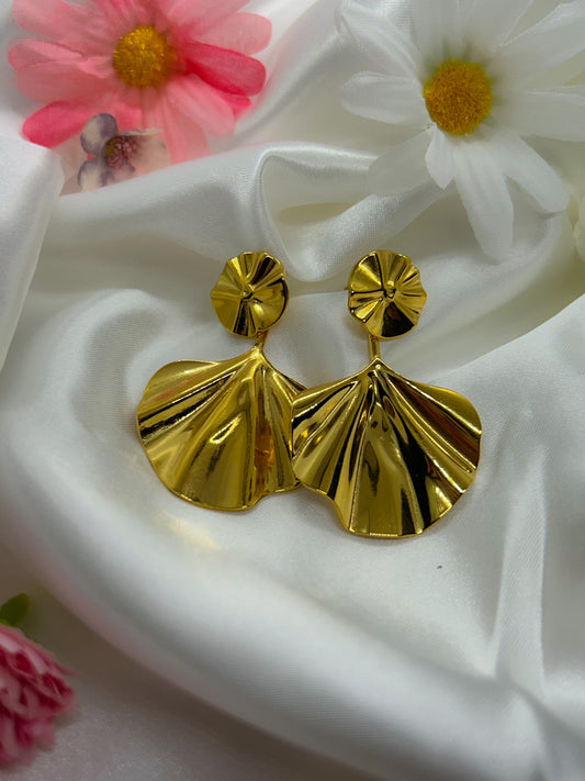 Boucles d'oreilles fleur feuille